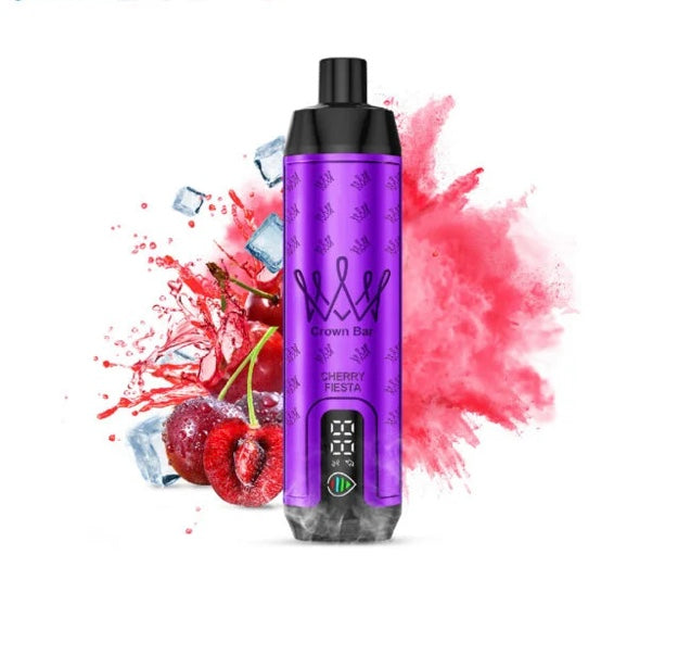 close-up view Al Fakher Crown Bar 15000 Pro Max Cherry Fiesta