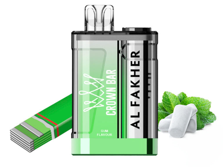 close-up view al fakher crown bar 9000 crystal Gum Flavour