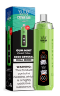 close-up view Al Fakher Crown Bar Vape 30K Hypermax Gum Mint flavor