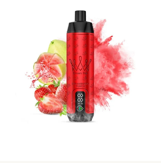 close-up view Al Fakher Crown Bar 15000 Pro Max Strawberry Punch