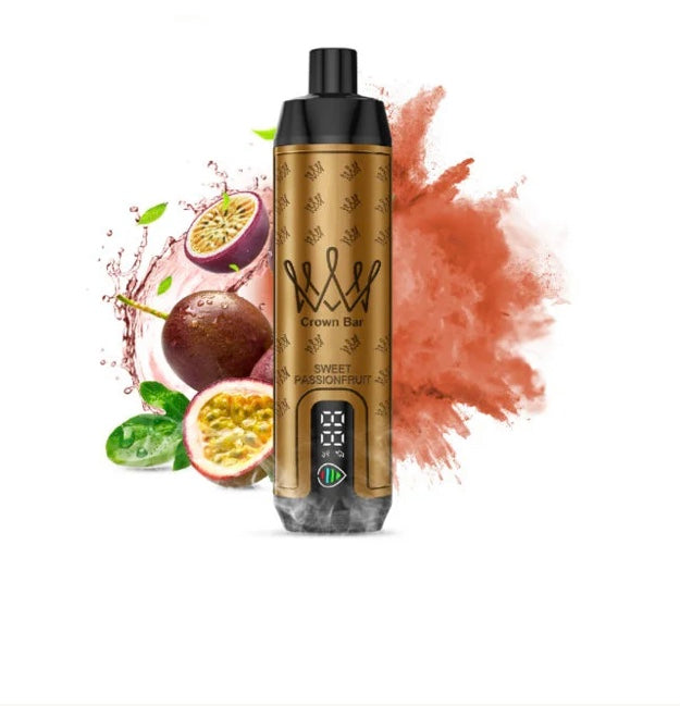 close-up view Al Fakher Crown Bar 15000 Pro Max Sweet Passionfruit
