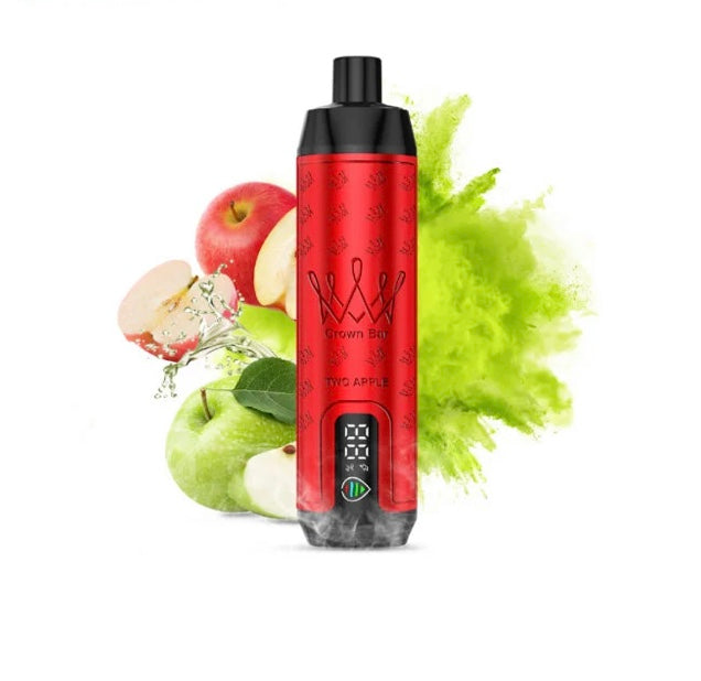 close-up view Al Fakher Crown Bar 15000 Pro Max Two Apple