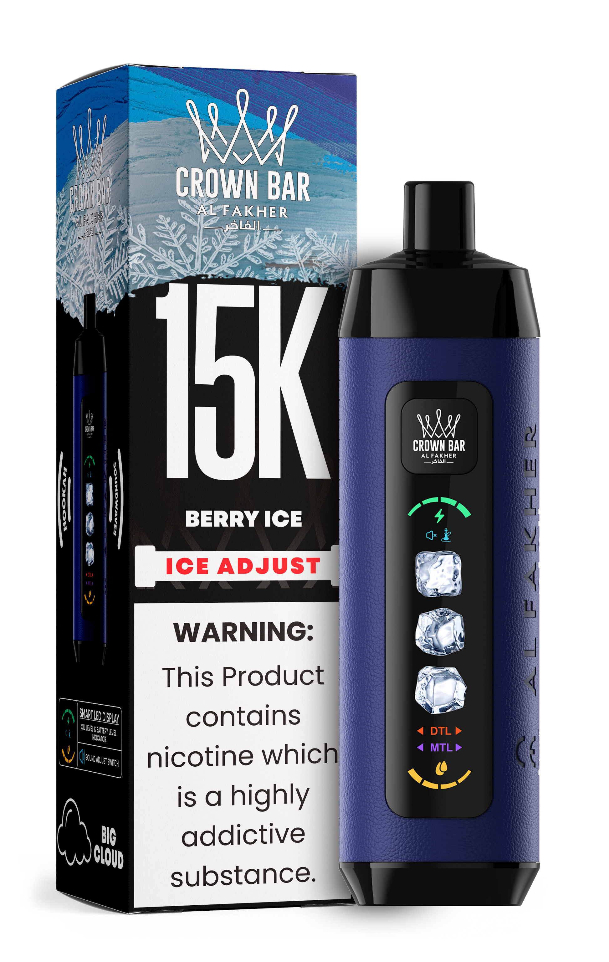Al Fakher Crown Bar 15K Ice Adjust Berry Ice – Vape kaufen Deutschland 