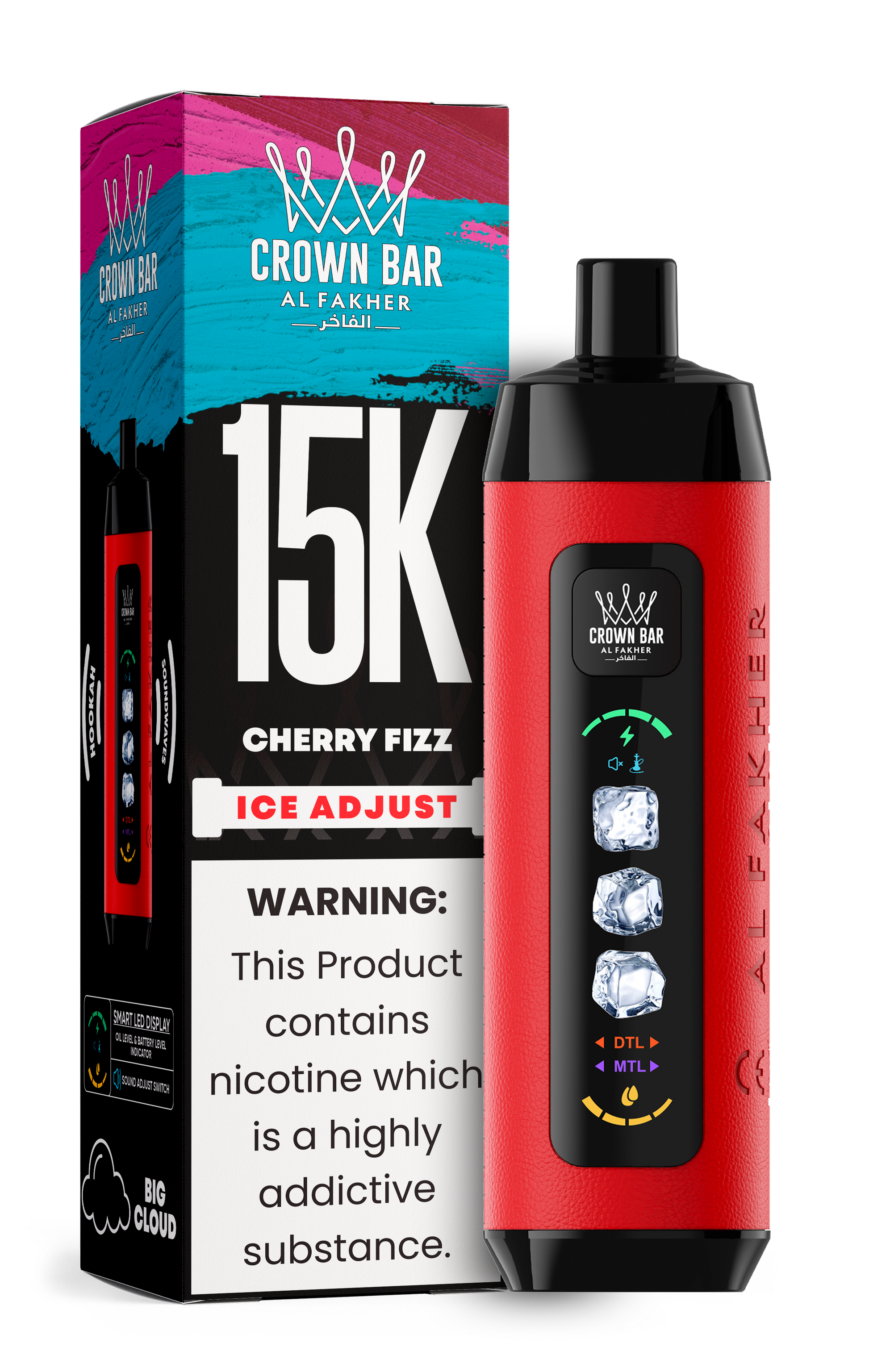 Al Fakher Crown Bar 15K Ice Adjust Cherry Fizz – Vape kaufen Deutschland