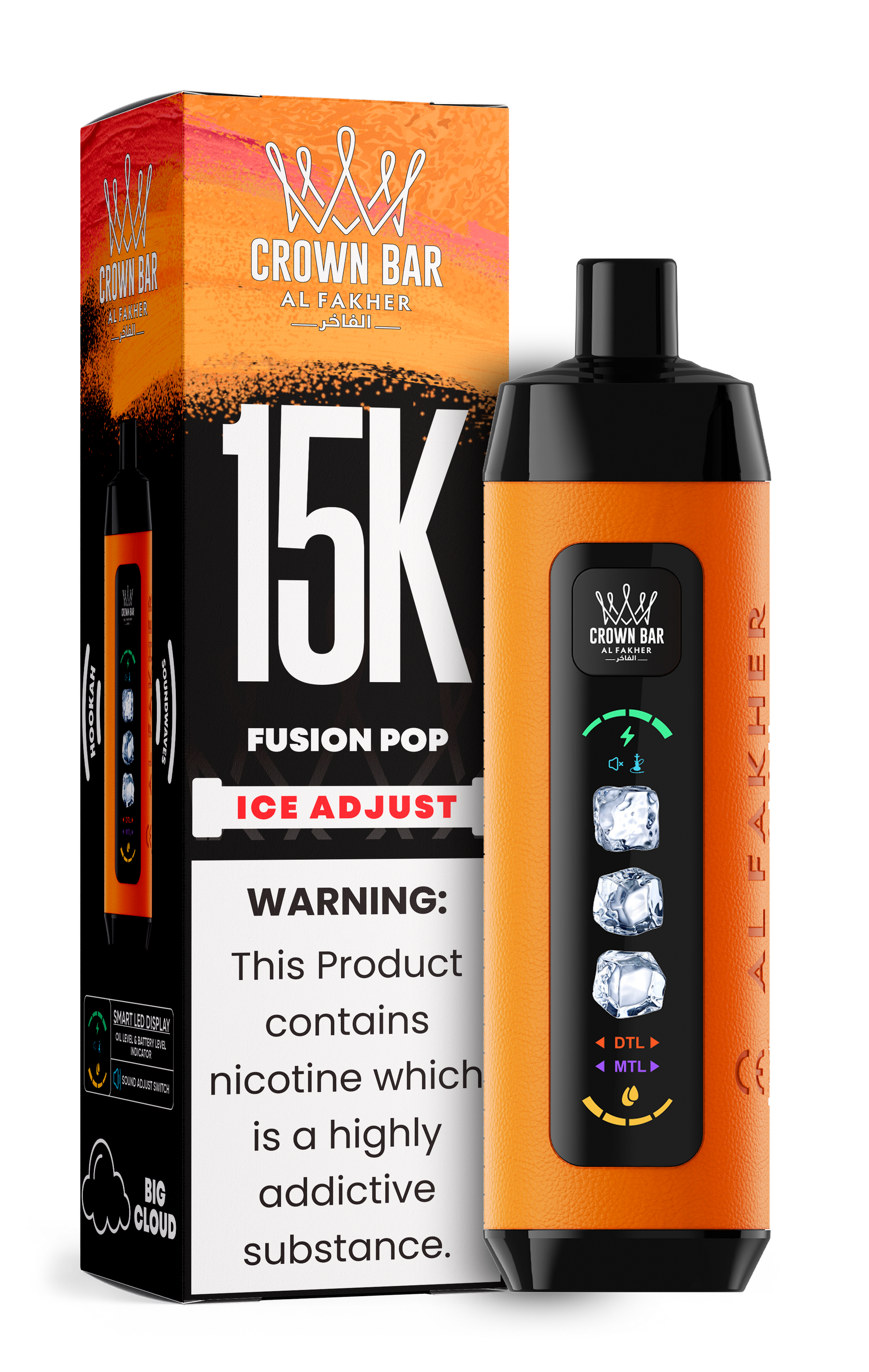 Al Fakher Crown Bar 15K Ice Adjust Fusion Pop – Einweg Vape kaufen Deutschland
