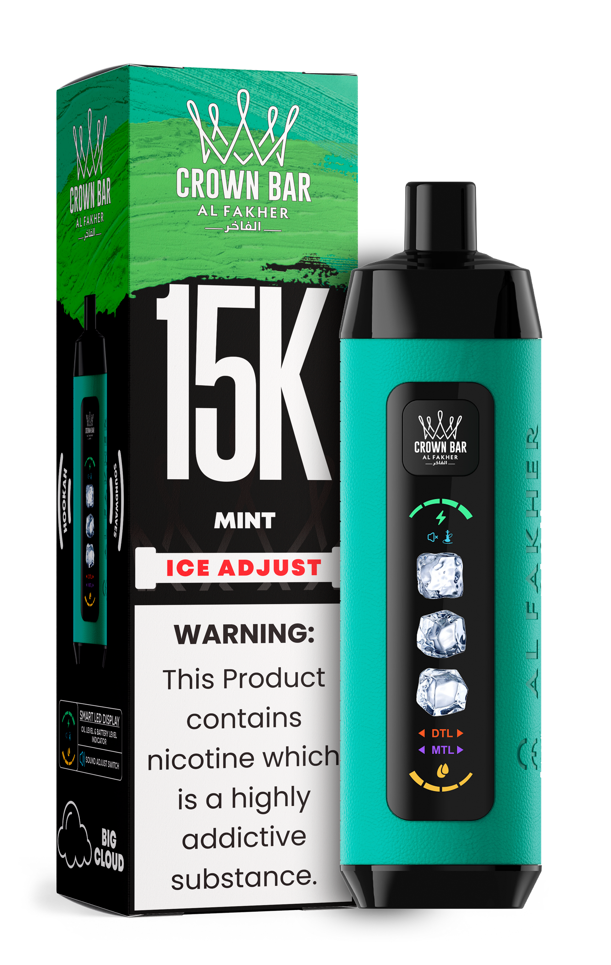 Al Fakher Crown Bar 15K Ice Adjust Mint – E-Shisha kaufen Deutschland