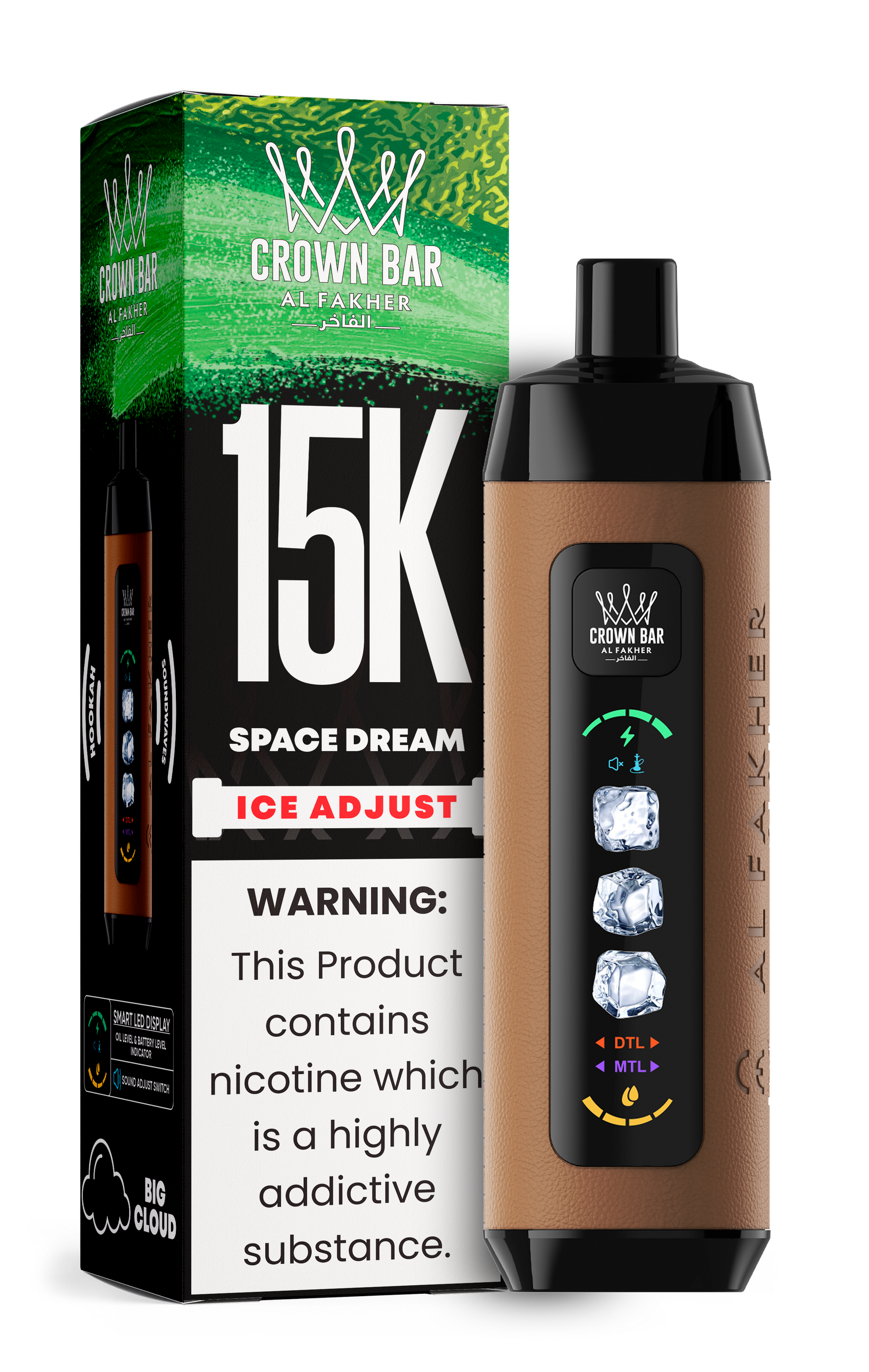 Al Fakher Crown Bar 15K Ice Adjust Space Dream – Einweg Vape kaufen Deutschland