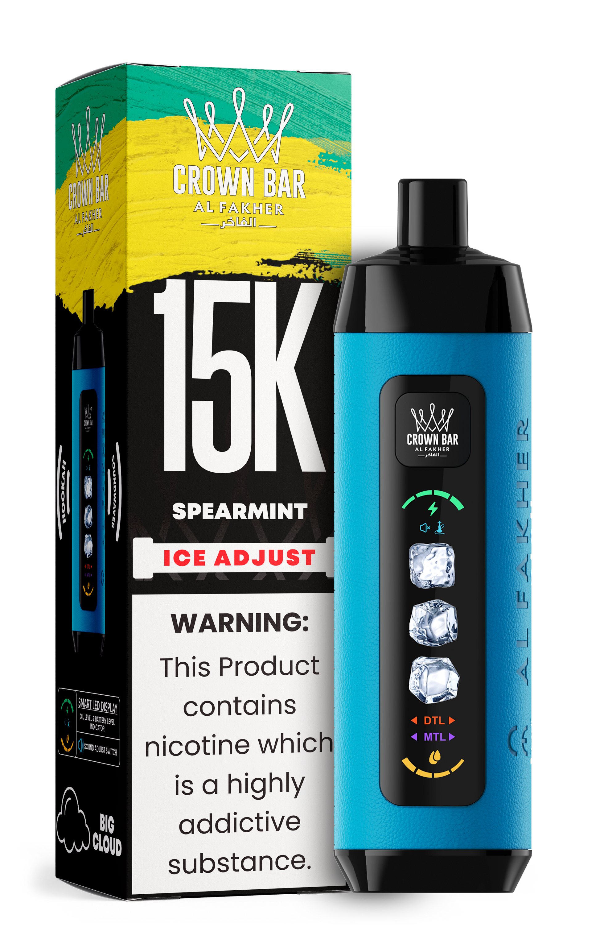 Al Fakher Crown Bar 15K Ice Adjust Spearmint – E-Shisha kaufen Deutschland