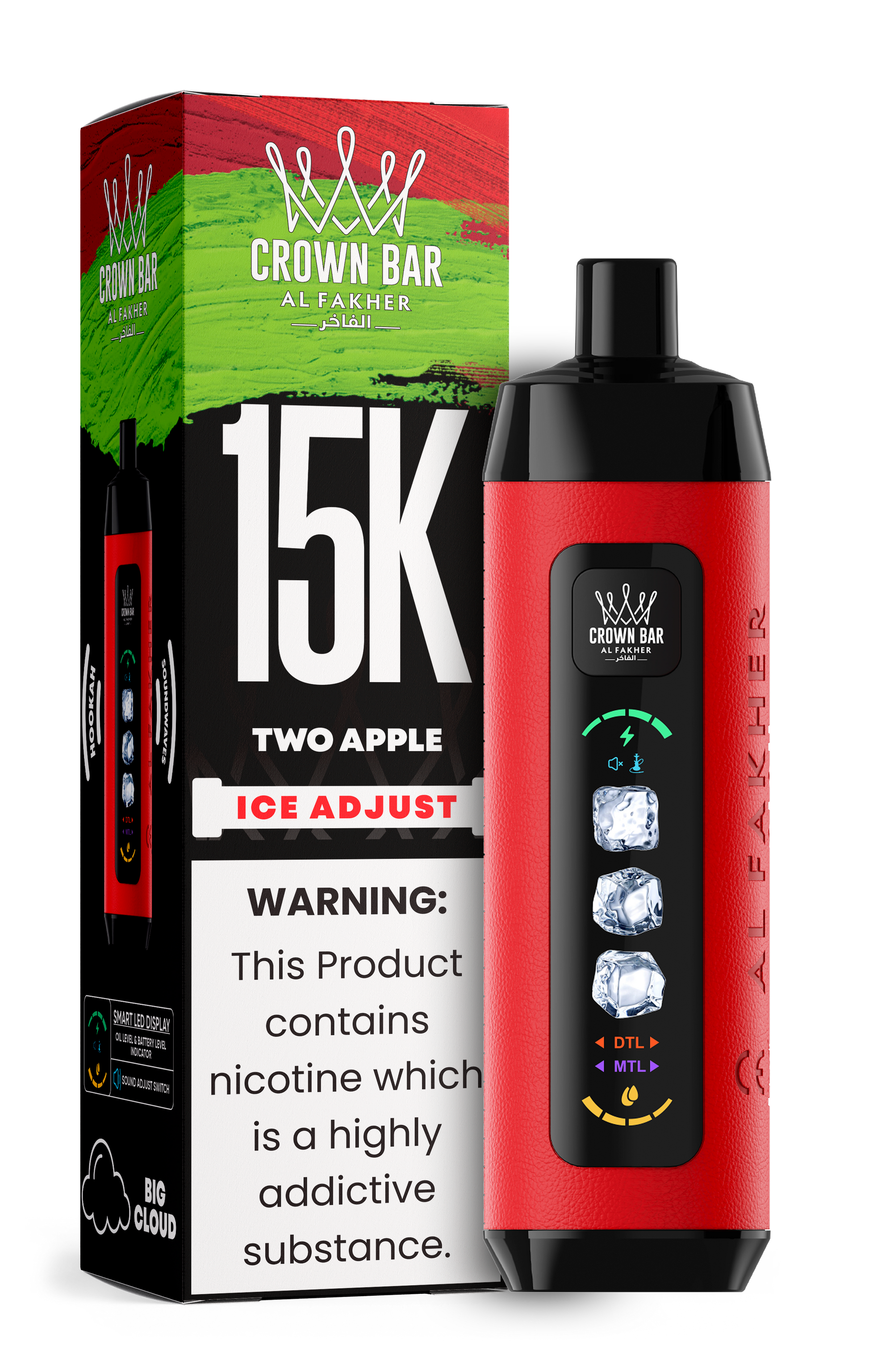Al Fakher Crown Bar 15K Ice Adjust Two Apple – E-Zigarette kaufen