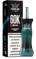 Al Fakher Crown Bar E Hose X 60K Blueberry Mint – E-Shisha kaufen