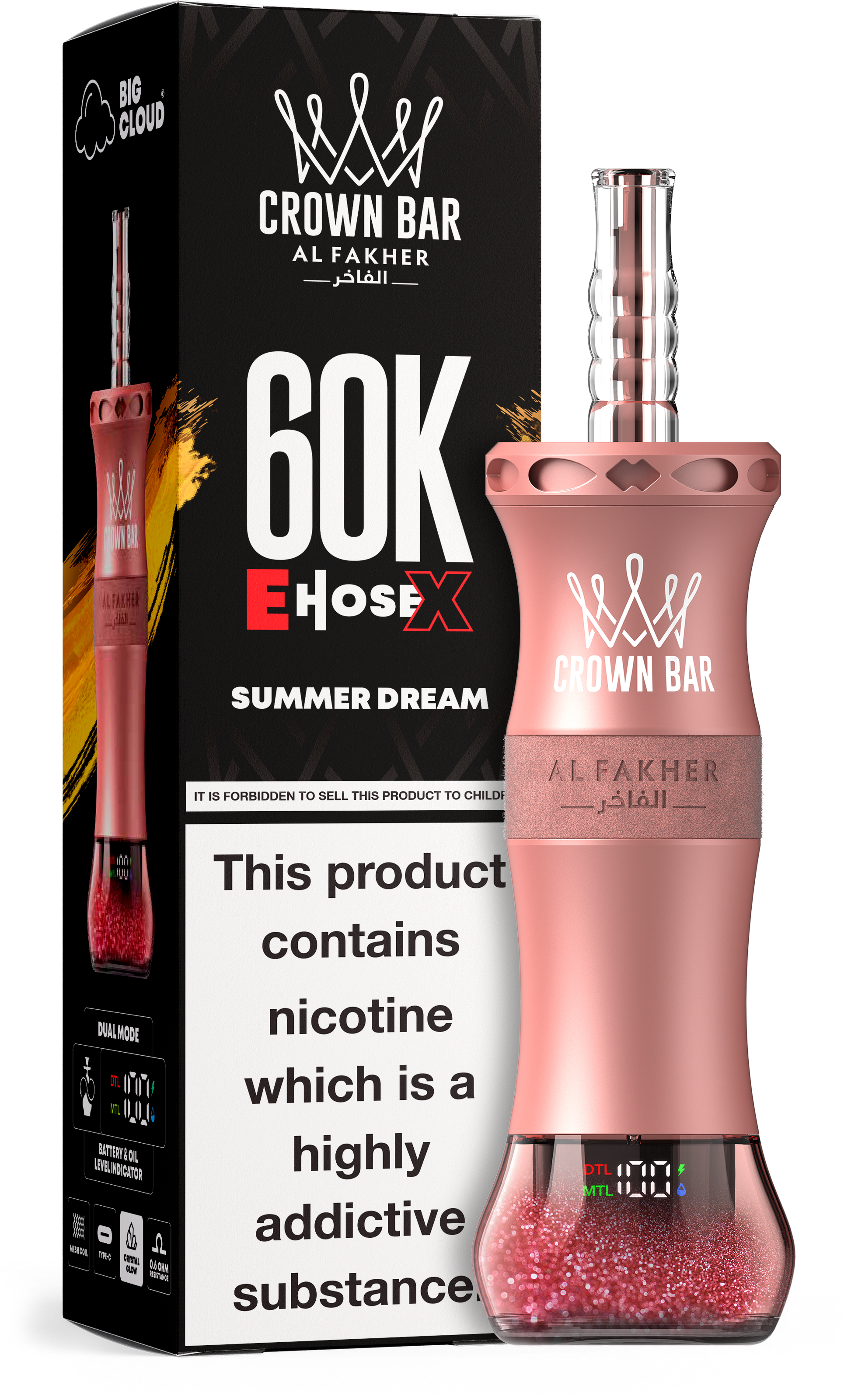 Al Fakher Crown Bar E Hose X 60K Summer Dream– E-Shisha kaufen
