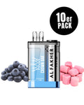 Al Fakher Crown Bar 9000 Crystal Blueberry Gum – 10er Pack - Einweg Vape kaufen Deutschland