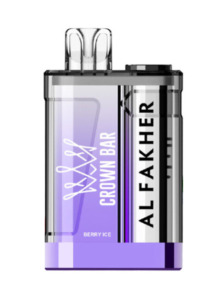 close-up view of the al fakher crown bar 9000 crystal berry ice